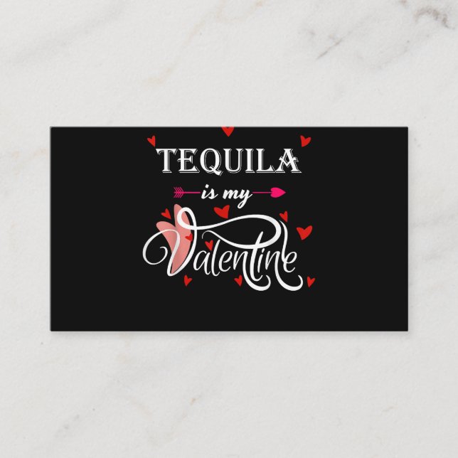 Carte D'accompagnement Tequila est ma Saint Valentin - Saint Valentin Alc (Devant)
