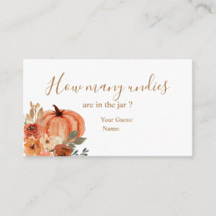 Carte D'accompagnement Terracota Citrouille Fête des mariées Combien d'Un
