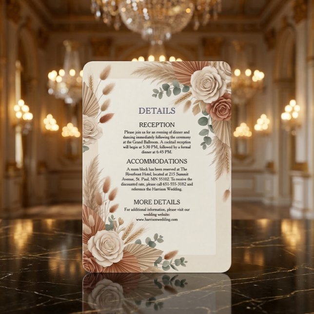 Carte D'accompagnement Terracotta Rustic Floral Boho  (Créateur téléchargé)