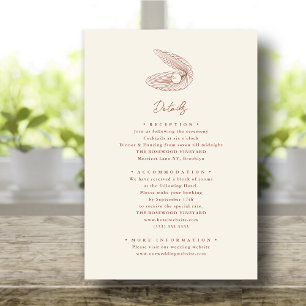 Carte D'accompagnement Terracotta Starfish Beach Destination Mariage
