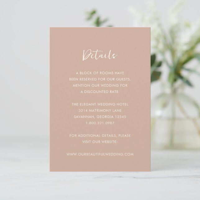 Carte D'accompagnement Terre moderne Neutre Mariage simple (Debout devant)