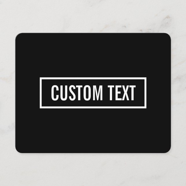 Carte D'accompagnement Texte modifiable moderne dans le cadre style logo  (Devant)