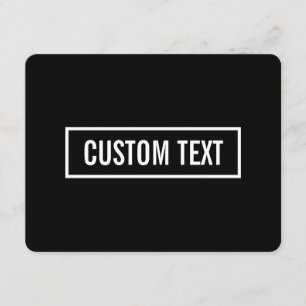 Carte D'accompagnement Texte modifiable moderne dans le cadre style logo
