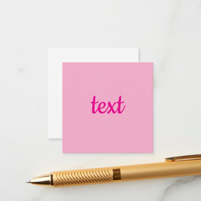 Carte D'accompagnement Texte personnalisable cool (Devant/Arrière en situation)