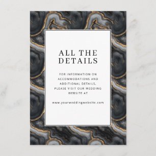 Carte D'accompagnement Texture élégante en marbre gris