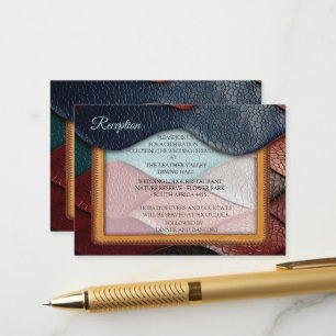 Carte D'accompagnement Texture en cuir artistique