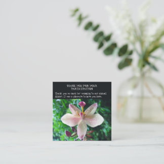 CARTE D'ACCOMPAGNEMENT THANK YOU CARD