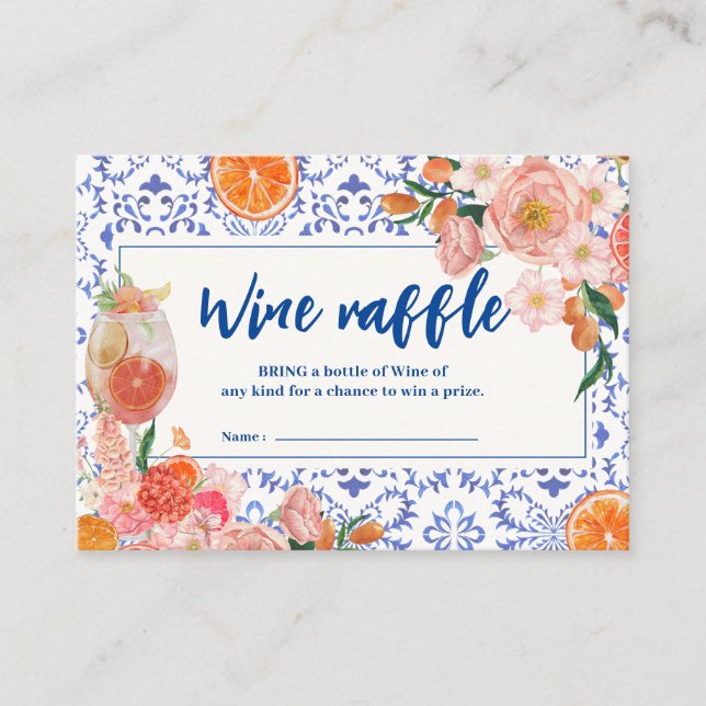 Carte D'accompagnement Thats Amore Fête des mariées fleurie Roulée de vin (Devant)