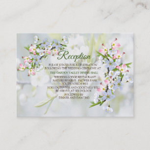 Carte D'accompagnement Thème Bouquet de fleurs de cerisier