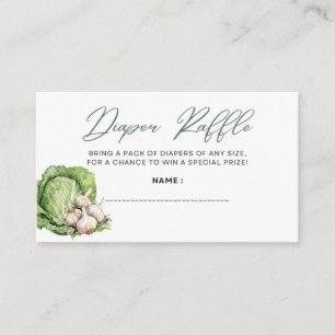 CARTE D'ACCOMPAGNEMENT THÈME CULTIVÉ LOCALEMENT - DIAPER RAFFLE - VERT
