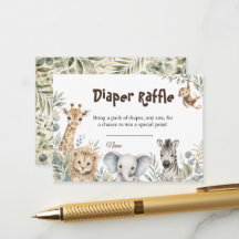Thème d'animaux de safari à l'aquarelle pour Baby