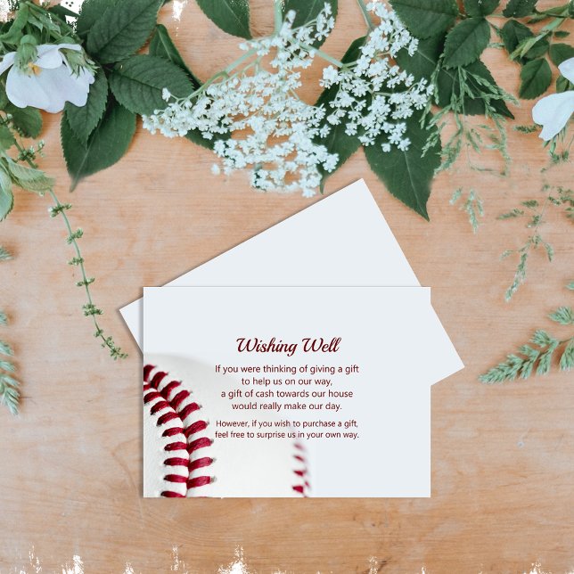 Carte D'accompagnement Thème de baseball qui souhaite bien Mariage (Créateur téléchargé)