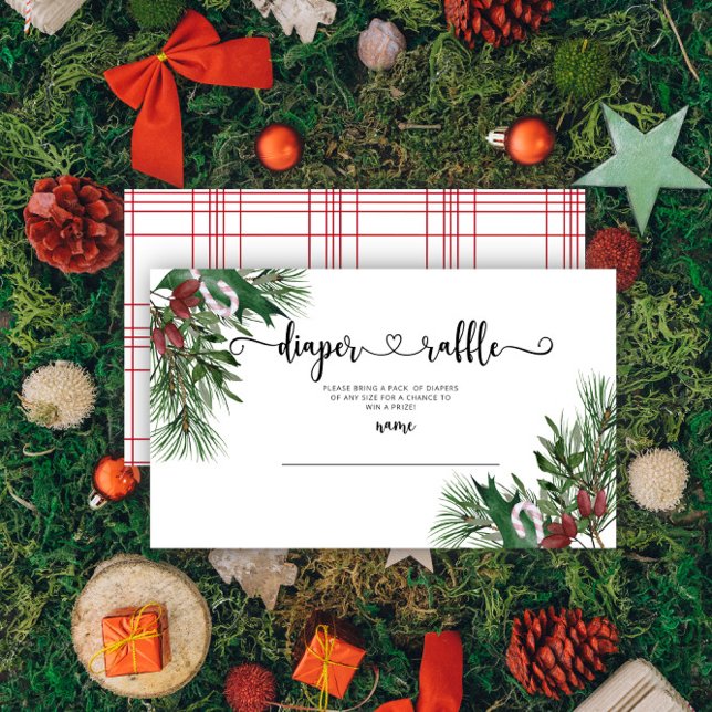 Carte D'accompagnement thème de noël à feuillage persistant billet de tir (Créateur téléchargé)