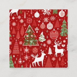 Carte D'accompagnement Thème de Noël Arbres de Noël Flocon de neige Balis