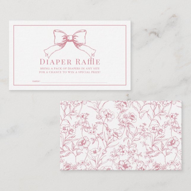 Carte D'accompagnement Ticket Baby shower Déchets de la chèvre rose (Devant / Derrière)