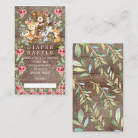 Ticket de Baby shower de couches Woodland Friends