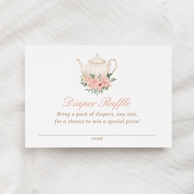 Carte D'accompagnement Ticket de Baby shower de salade de thé (Créateur téléchargé)