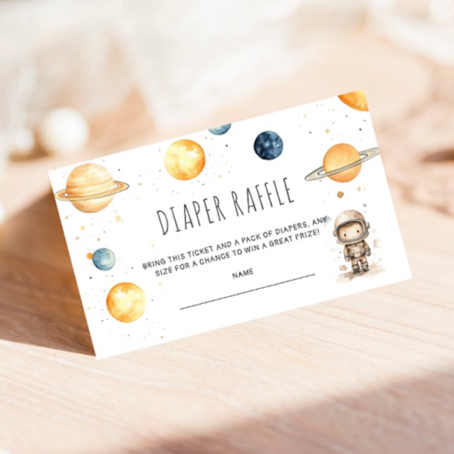 Carte D'accompagnement Ticket de Baby shower Déchets de l'espace extra-at (Créateur téléchargé)