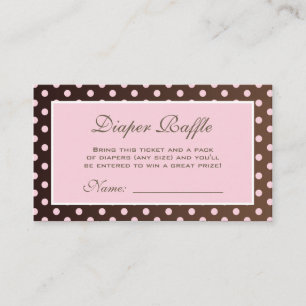 Carte D'accompagnement Ticket de broche à couches Brown et roses