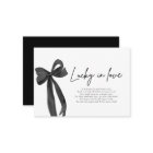 Ticket de loterie Modern Black Bow Lucky in Love