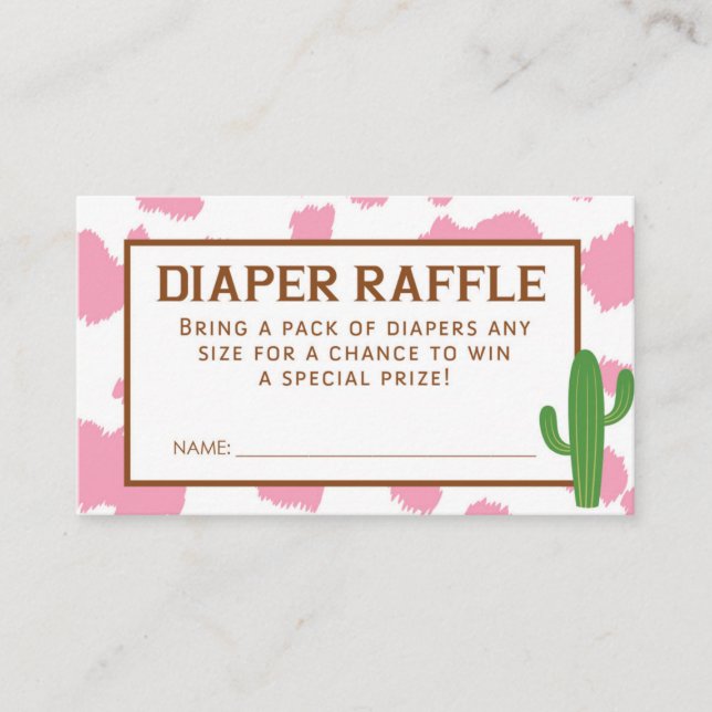 Carte D'accompagnement Ticket de rabat à papier pour vache rose (Devant)