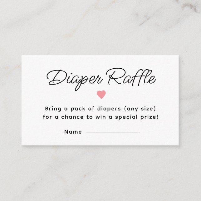 Carte D'accompagnement Ticket de rabat de Baby shower rose moderne (Devant)