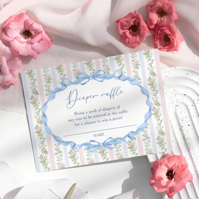 Carte D'accompagnement Ticket de rabat de chaudière rose florale (Créateur téléchargé)