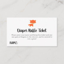 Ticket de rabat de couche de Baby shower de bois
