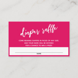 Carte D'accompagnement Ticket de tirage au sort de couche Raspberry écrit