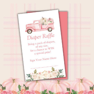 Carte D'accompagnement Ticket de tombola couche Pink Little Pumpkin