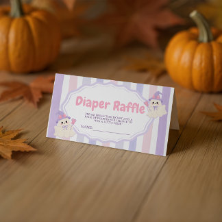 Carte D'accompagnement Ticket de tombola couche pour sorcière fantôme pas