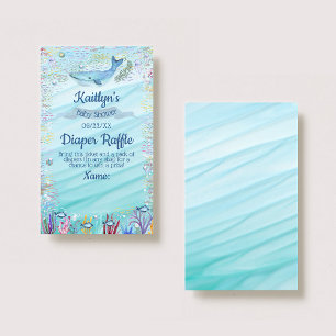 Carte D'accompagnement Ticket de tombola de couche Baby Shower Sous La Me
