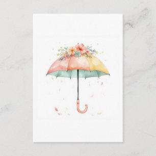 Carte D'accompagnement Ticket de tombola de couche Floral Umbrella Insert