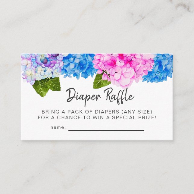Carte D'accompagnement Ticket de tombola de couche pour Baby Shower Horte (Devant)