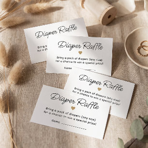Carte D'accompagnement Ticket de tombola de couche pour Baby Shower Moder