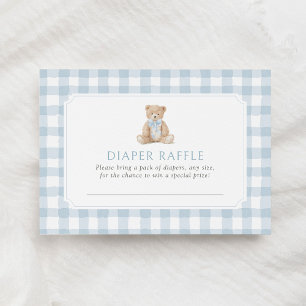 Carte D'accompagnement Ticket de tombola de couche pour ours en peluche à