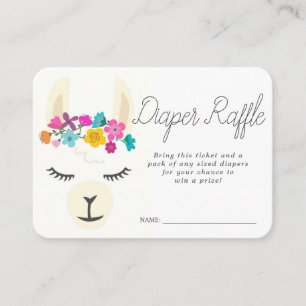 Carte D'accompagnement Ticket de tombola de couches pour Baby Shower   La