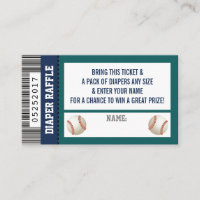 Ticket de tombola de couches, Sports, Baby Shower