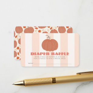 Carte D'accompagnement Ticket de tombola pour couche pour bébé aux rayure