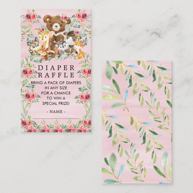 Carte D'accompagnement Ticket Déchets De Filles Amis De Bois (Devant / Derrière)