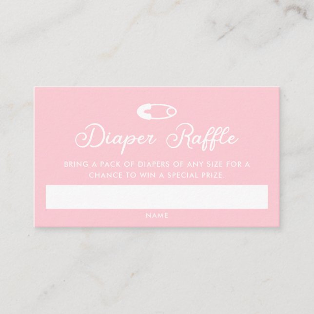 Carte D'accompagnement Ticket minimal de papier caleçon rose moderne (Devant)
