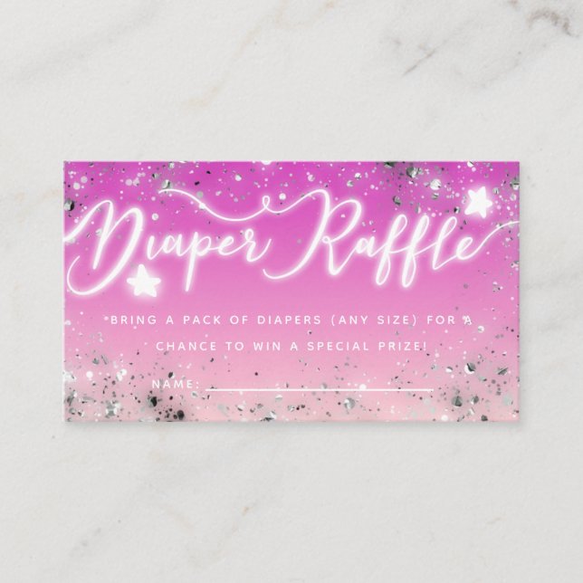 Carte D'accompagnement Ticket Twinkle Little Star Pink Diaper (Devant)