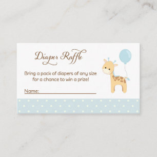 Carte D'accompagnement Tickets au Baby shower de Giraffe