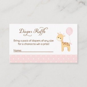 Carte D'accompagnement Tickets au Baby shower de Giraffe