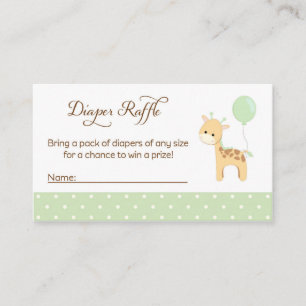 Carte D'accompagnement Tickets au Baby shower de Giraffe