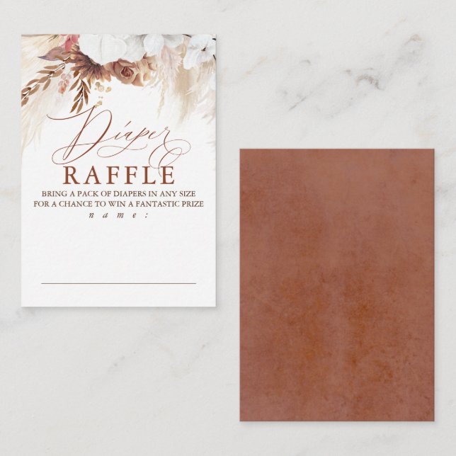 Carte D'accompagnement Tickets De Jeu De Raffle De Fleurs D'Ombre Terre (Devant / Derrière)