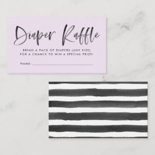 Carte D'accompagnement Tickets de roulette de Baby shower moderne violet
