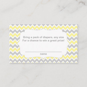Carte D'accompagnement Tickets de rousseur baby shower, gris jaune