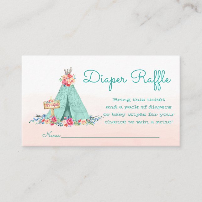 Carte D'accompagnement Tickets de rousseur de couches de teepee (Devant)