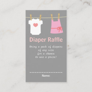 Carte D'accompagnement Tickets de tombola pour vêtements de bébé fille